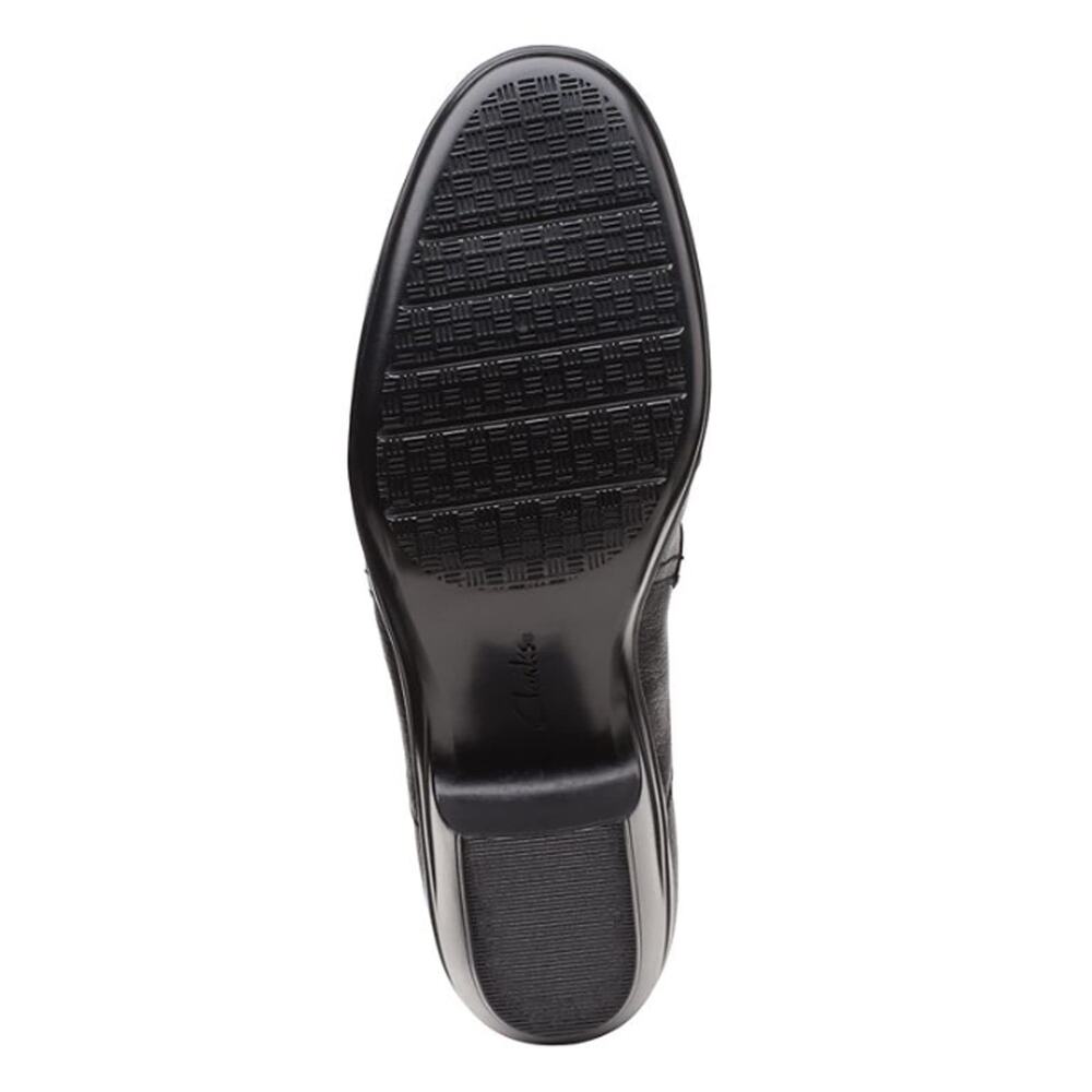 Clarks Emily Cove Women's Pump Black Leather Size 9 - Picture 9 of 9